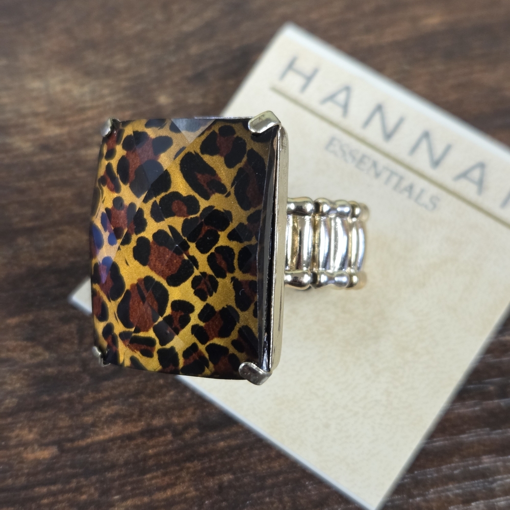 BOGO💖HANNAH Essentials Leopard Print Adjustable Ring - Picture 2 of 4
